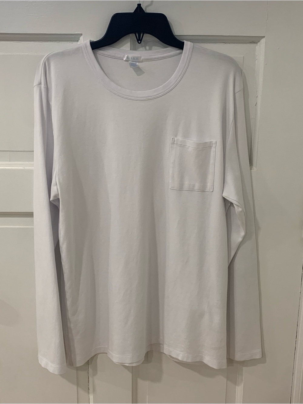 LAKE‎ Pima Cotton Pocket Long Sleeve T Shirt Lounge Sleep Pajama Size Large